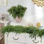 24 Pcs Artificial Norfolk Pine Branches, Faux Norfolk Pine Stems DIY Crafts Faux Christmas Norfolk Pine Branches for Xmas Indoor Outdoor Home Decor (24)