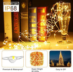 12 Pack Valentine's Day Fairy Lights Battery Operated, 3 Speed Modes, Extra 12 Batteries for Replacement, 7Ft 20 LED Mini String Light, Waterproof Copper Wire, Twinkle Firefly Lights for Christmas
