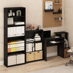 Furinno JAYA Book Shelf, 3-Tier Bookshelf, Bookcase with Adjustable Shelves, 9.5 x 24.5 x 40.3, for Living Room, Bedroom, Home Office, Blackwood