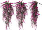 Fake Monkey Plants Hanging Eucalyptus Vines Fake Vines Faux Hanging Plants for Outdoor Garden Yard Backdrop Decor Indoor Room Table Wall Home Hanging Decoration(Fuchsia)