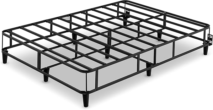 ZINUS Keenan Metal Mattress Foundation, Standing Box Spring, Headboard Brackets Included, Easy Assembly, Queen
