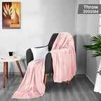 Utopia Bedding Fleece Blanket Throw Size Pink 300GSM Luxury Anti-Static Fuzzy Soft Microfiber Blanket for Couch, Sofa and Bed (60x50 Inch)