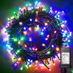 Blingstar Christmas Lights Colored String Lights 33 Ft 100 LED Waterproof Multicolor Twinkle Lights 8 Modes 30 V Plug in Fairy String Lights for Indoor Outdoor Xmas Tree Bedroom Garden Party Decor