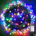 Blingstar Christmas String Lights - 98.4 Ft+9.8 Ft 300 LED Extendable Plug-in 8 Modes Multicolored Decorative Lights for Indoor Outdoor Xmas Tree Wedding Party, Long & Bright