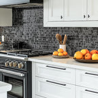 JOY DECOR 30 Pack Cabinet Handles, Black Cabinet Pulls, 12-3/5 Inch Kitchen Closet Handles Square Drawer Pulls Stainless Steel Drawer Hardware, 320mm Hole Centers