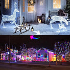 JMEXSUSS 2 Pack Color Changing Fairy Lights Battery Operated, Total 200 LED 66ft Color Changing Christmas Lights with Remote, 8 Modes Twinkle String Lights for Bedroom Decor, Cool White & Multicolor