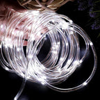 Lighting EVER Plug in Rope Lights with Small Tube, 1/4 in Pencil-Size, 100 LED Copper Wire String Lights in 33 ft Tube, Cool White 6000K, Thin Light Rope for Railing, Fence, Balcony, Not Connectable