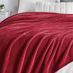 Walensee Fleece Blanket Plush Throw Fuzzy Lightweight (XL-Twin Size 66x90 Red) Super Soft Microfiber Flannel Blankets for Couch, Bed, Sofa Ultra Luxurious Warm and Cozy for All Seasons