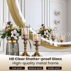 Gold Round Mirror 28 Inch, Metal Framed Frontlit Bathroom Mirror, Circle Mirrors for Wall, Led Light Mirror with Anti-Fog, Memory Function, 3 Color Temperature, Dimmable Makeup Mirrors