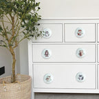 6PCS 1.5" Nursery Safari Animals Ceramics Drawer Handle Pulls Cute Decor Dresser Knobs Children's Cabinet Knob (Bear)