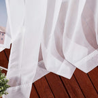 NICETOWN Sheer Curtains for Bedroom Windows 63 inch Length, Grommet Casual Voile Sheer with Light Filter Window Treatments for Living Room, Ivory, 140" Wide Total 2 Panels
