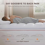 Bedsure Twin Mattress Topper - Pillow Top Mattress Pad Cover with Deep Pocket Fits up to 21 Inches, Plush Soft Bed Topper for Back Pain Relief, Overfilled with Down Alternative Filling, White