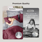 Bedsure California King Comforter Set - 7 Pieces Reversible Burgundy Bedding, California King Size Bed Set for All Seasons, Bed in a Bag with Down Alternative Comforter, Sheets, Pillowcases & Shams