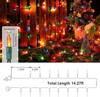Toodour Multicolor Christmas Lights, 12.5ft 50 Count Incandescent Christmas String Lights, UL Certified Connectable Green Wire Xmas Lights for Tree, Holiday, Party, New Year, Indoor Xmas Decorations