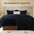 BEDELITE Fleece Twin Comforter Set -Super Soft & Warm Fluffy Navy Faux Fur Bedding, Luxury Fuzzy Heavy Bed Set for Winter with 1 Pillow case