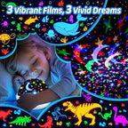 COOLNIGHT Christmas Room Decor, 93 Lighting+3 Films Christmas Projector Christmas Stuff, Remote+Dimmable+360° Slient Nightlight for Baby Nursery, Christmas Room Decorations, Moon Projector (White)