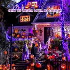 JMEXSUSS 8 Pack 50 LED Fairy Lights Battery Operated - Purple Halloween Lights for Gift Party Garden Patio Home Halloween Christmas Decorations