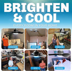 Bell+Howell Socket Breeze Socket Fan Light with Remote, Portable Small Ceiling Fans with Lights for Bedroom, Kitchen, Living Room, Ceiling Fan with Light 3500K, 1000 Lumens, Screws into E26/E27