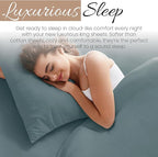 Linen Market Bed Sheets for King Size Bed (Ocean) - Sleep Better Than Ever with These Soft and Cooling King Sheets - Deep Pocket Fits 16" Thick Beds - 4 Piece King Sheet Set