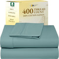 California Design Den Twin Sheets Set - Soft 400 Thread Count Sateen, Natural 100% Cotton Sheets with Deep Pockets, Cooling and Durable Bedding Set - Teal