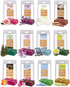 D'Eco Floral Scented Wax Melts - 12 Ct Variety Pack Home Fragrances- Long Lasting Scented Tarts for Warmers- Rose, Pine, Winter Berry, Lavender, Linen, & Nature Scents- Holiday Xmas Must Have Gift Set