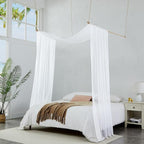 Warm Home Designs 24 Feet Long White Sheer Window Scarf. These XXL Length Valance Scarves 54 X 288 Inches in Size. Great as Bed Canopy or Wedding Arch Draping Fabric. AM White 288"
