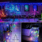 Minetom Fairy Lights Battery Operated, 5 Pack 7 FT 20 LED String Lights with Timer, Waterproof Silver Wire Fairy Lights for Bedroom Christmas Home Party Wedding Decorations, Multicolor