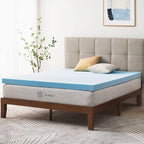 ZINUS 3 Inch Green Tea Cooling Gel Memory Foam Mattress Topper, Cooling Gel Foam, CertiPUR-US Certified, Twin, Blue