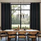 KangBang Pinch Pleat Black Out Curtains 102 Inches Long, Thermal Insulated Linen Drapes 2 Panels Set for Living Room Dining with Hooks, Soft Elegant Window Treatments with Hooks,40Wx102L, Black