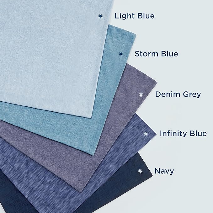 Bedsure King Size Comforter Set - Storm Blue Soft Bedding for All Seasons, Cationic Dyed Bed Set, 3 Pieces, 1 King Size Comforter (104"x90") and 2 Pillow Shams (20"x36"+2")