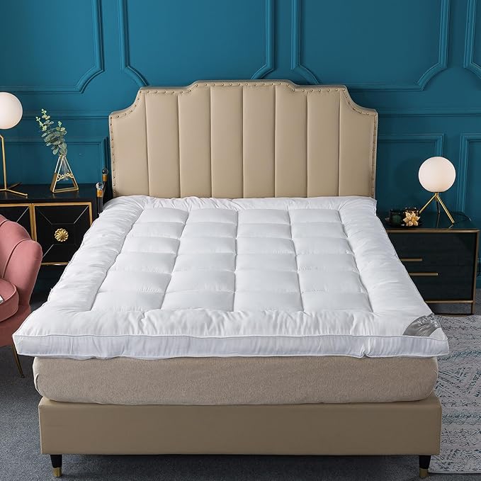Mattress Topper Queen Size Pillowtop Mattress Cover Cooling Mattress Pad 2 Inch Thick