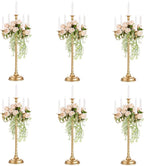 Sziqiqi Gold Candelabra Centerpieces for Tables 28in - Tall Candelabra Candle Holder for Wedding Gold Candlestick Holders for Table Centepiece Party Banquet Event