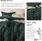 Bedsure King Comforter Set - Forest Green Comforter, Boho Tufted Shabby Chic Bedding for Kids, 3 Pieces Vintage Farmhouse Bed Set for All Seasons, Fluffy Soft Bedding with 2 Pillow Shams