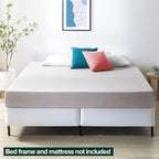 ZINUS 9 Inch Box Spring with Cover, No Assembly Mattress Foundation, Sturdy Metal Structure, Split Cal King, White