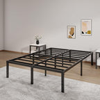 Metal Bed Frame King Size - 16 Inch Heavy-Duty King Platform Bed Frame No Box Spring Needed, Easy Assembly, Noise-Free, Sturdy Mattress Foundation, Underbed Storage Space