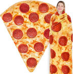 Jorbest Pizza Blanket Adult Size 71 Inches Birthday Gifts for Women Men Mom Teen Boys Girls, Novelty Pizza Throw Blanket Funny Gifts for Adult and Kids, 285 GSM Soft Flannel Fun Food Blanket (Red) ﻿