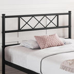 Yaheetech Twin Size Metal Platform Bed Frame with Simple Headboard and Footboard, Mattress Foundation for Under Bed Storage, Steel Slat Support, No Box Spring Needed, Easy Assembly, Black