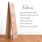Headwaters Studio Wooden Growth Chart for Wall- Wood Height Chart for Kids Child Height Wall Chart Wood Growth Chart for Kids, Height Wall Chart Height Measurement-Paper Airplanes-Natural-63" x 6.7"
