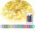 16ft LED Rope Lights, RGBWW Color Changing Strip Lights with Remote, Flexible and Connectable Durable Tube, Waterproof for Indoor Outdoor Use, 17 Colors and 6 Modes