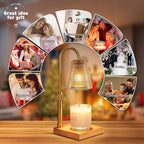 Adjustable Height Candle Warmer Lamp with Timer Dimmer,Birthday Gifts for Women Mom,House Warming Gifts New Home Room Decor,Vintage Wax Warmer for Scented Wax Jar Candles(Amber)