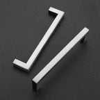 Ravinte 5 Pack Solid 5 Inch Center to Center Slim Square Bar Drawer Pulls - Kitchen Cabinet Handles in Brushed Nickel - Hardware for Drawers and Cabinets