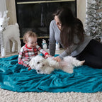 Bedsure Teal Blue Fleece Blanket 50x70 Blanket - 300GSM Soft Lightweight Plush Cozy Blankets for Bed, Sofa, Couch, Travel, Camping