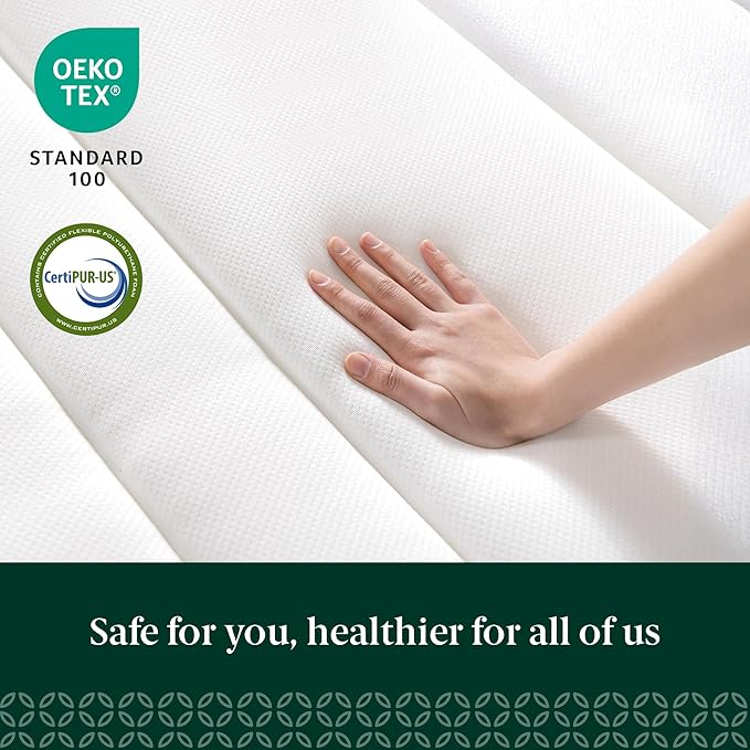 ZINUS 10 Inch True Support Hybrid Mattress [New Version], Twin, Fiberglass Free, Medium Feel, Motion Isolation, Certified Safe Foams & Fabric, Mattress in A Box