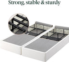ZINUS 9 Inch Box Spring with Cover, No Assembly Mattress Foundation, Sturdy Metal Structure, Split Cal King, White