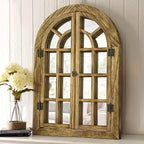 Bed Bath & Beyond Farmhouse Windowpane Arched Wall Mirror 20x30 - White