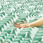Mellow 1.5 Inch 5-Zone Memory Foam Mattress Topper, Calming Aloe Infusion, Dorm Essentials, Full