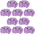 NUPTIO Flower Balls Flowers for Centerpieces: 10 Pcs 15.7 inch Diam Light Purple Artificial Rose Fake Flower Ball Arrangement Bouquet Wedding Centerpieces for Tables Wedding Centerpiece Decorations