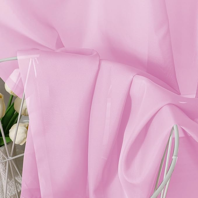 Aiyufeng Sheer Pink Curtains 72inches Long