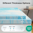 Novilla Memory Foam Mattress Topper Queen - 2 Inch Cooling Gel Infused Memory Foam | Slow-Rebound Pressure Relief | CertiPUR Certified | Comfort for Sleeper Sofa, RV, Camper, Dorm Room
