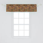 Ambesonne Paisley Window Valance, Vintage Inspired Multicolored Leaf Flower Motif in Earth Tones Print, Curtain Valance for Kitchen Bedroom Decor with Rod Pocket, 42" x 12", Army Green